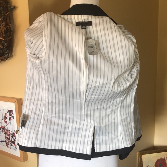 ANN TAYLOR Size 2P Navy Blazer Brushed Gold Stretchy Blazers $198 NEW - Picture 12 of 16